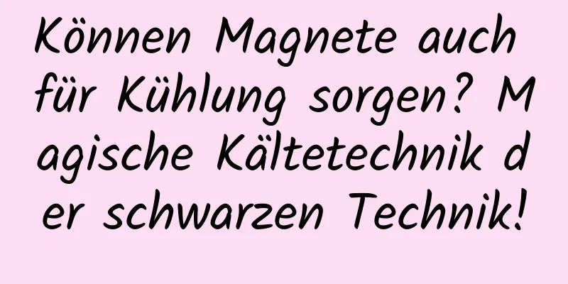 Können Magnete auch für Kühlung sorgen? Magische Kältetechnik der schwarzen Technik!