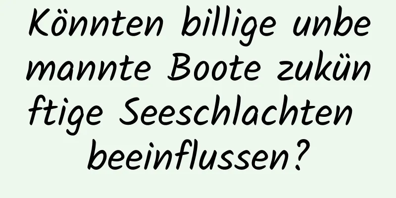 Könnten billige unbemannte Boote zukünftige Seeschlachten beeinflussen?