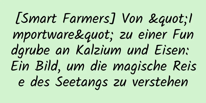 [Smart Farmers] Von "Importware" zu einer Fundgrube an Kalzium und Eisen: Ein Bild, um die magische Reise des Seetangs zu verstehen