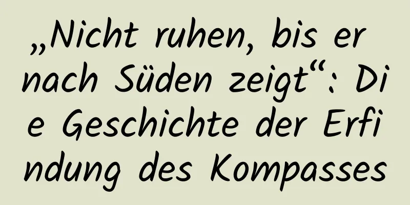 „Nicht ruhen, bis er nach Süden zeigt“: Die Geschichte der Erfindung des Kompasses