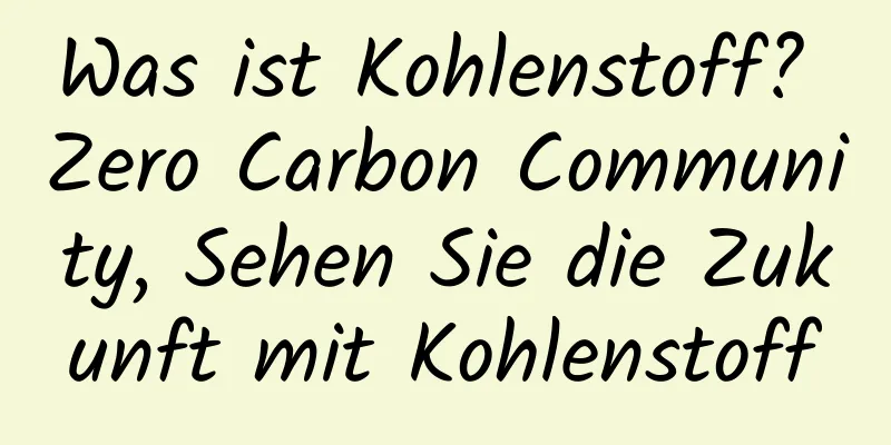 Was ist Kohlenstoff? Zero Carbon Community, Sehen Sie die Zukunft mit Kohlenstoff