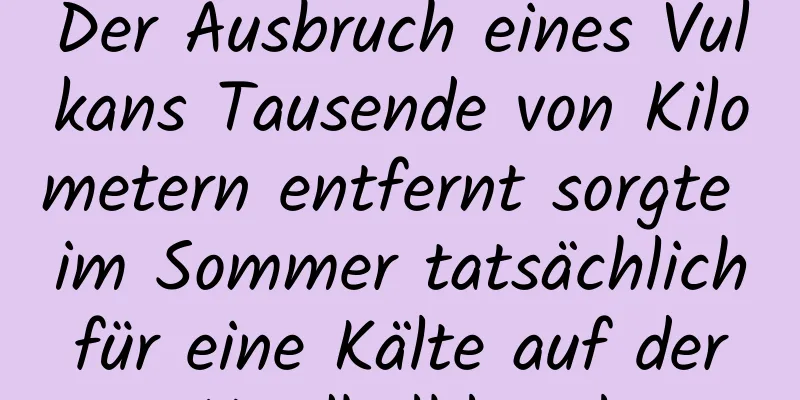 Der Ausbruch eines Vulkans Tausende von Kilometern entfernt sorgte im Sommer tatsächlich für eine Kälte auf der Nordhalbkugel