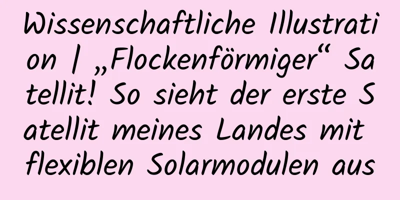Wissenschaftliche Illustration | „Flockenförmiger“ Satellit! So sieht der erste Satellit meines Landes mit flexiblen Solarmodulen aus