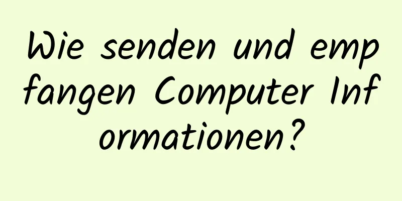 Wie senden und empfangen Computer Informationen?