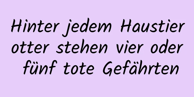 Hinter jedem Haustierotter stehen vier oder fünf tote Gefährten