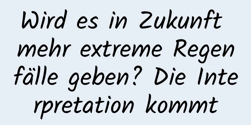 Wird es in Zukunft mehr extreme Regenfälle geben? Die Interpretation kommt