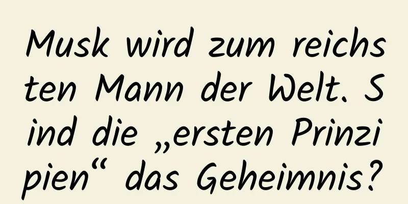 Musk wird zum reichsten Mann der Welt. Sind die „ersten Prinzipien“ das Geheimnis?