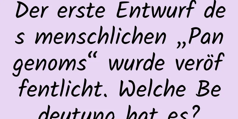 Der erste Entwurf des menschlichen „Pangenoms“ wurde veröffentlicht. Welche Bedeutung hat es?