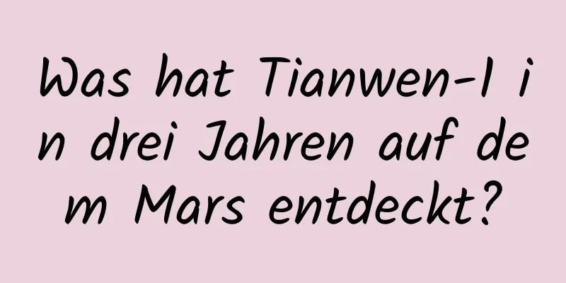 Was hat Tianwen-1 in drei Jahren auf dem Mars entdeckt?