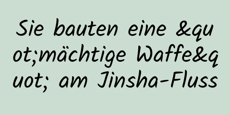 Sie bauten eine "mächtige Waffe" am Jinsha-Fluss