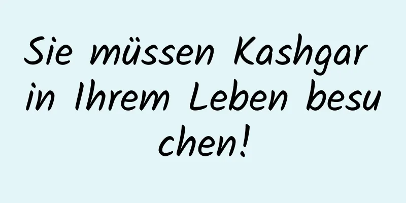 Sie müssen Kashgar in Ihrem Leben besuchen!