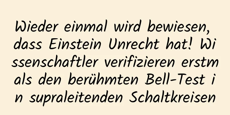 Wieder einmal wird bewiesen, dass Einstein Unrecht hat! Wissenschaftler verifizieren erstmals den berühmten Bell-Test in supraleitenden Schaltkreisen