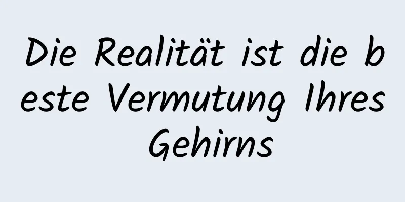 Die Realität ist die beste Vermutung Ihres Gehirns