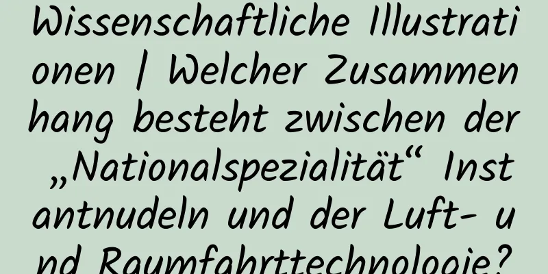 Wissenschaftliche Illustrationen | Welcher Zusammenhang besteht zwischen der „Nationalspezialität“ Instantnudeln und der Luft- und Raumfahrttechnologie?