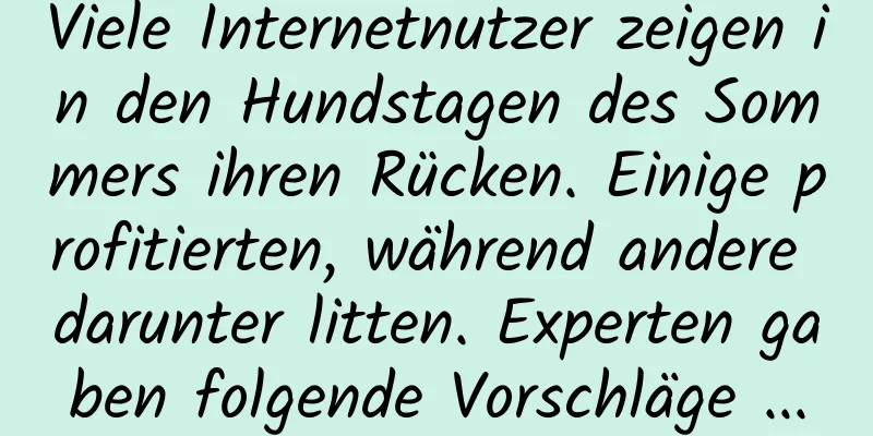 Viele Internetnutzer zeigen in den Hundstagen des Sommers ihren Rücken. Einige profitierten, während andere darunter litten. Experten gaben folgende Vorschläge ...