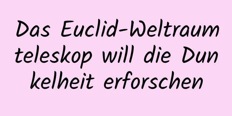 Das Euclid-Weltraumteleskop will die Dunkelheit erforschen