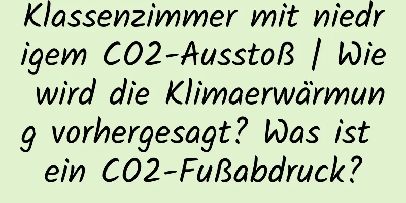 Klassenzimmer mit niedrigem CO2-Ausstoß | Wie wird die Klimaerwärmung vorhergesagt? Was ist ein CO2-Fußabdruck?