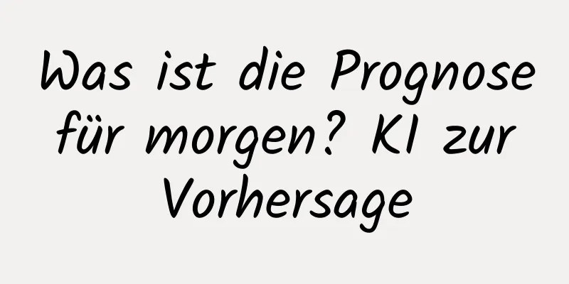 Was ist die Prognose für morgen? KI zur Vorhersage