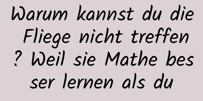 Warum kannst du die Fliege nicht treffen? Weil sie Mathe besser lernen als du