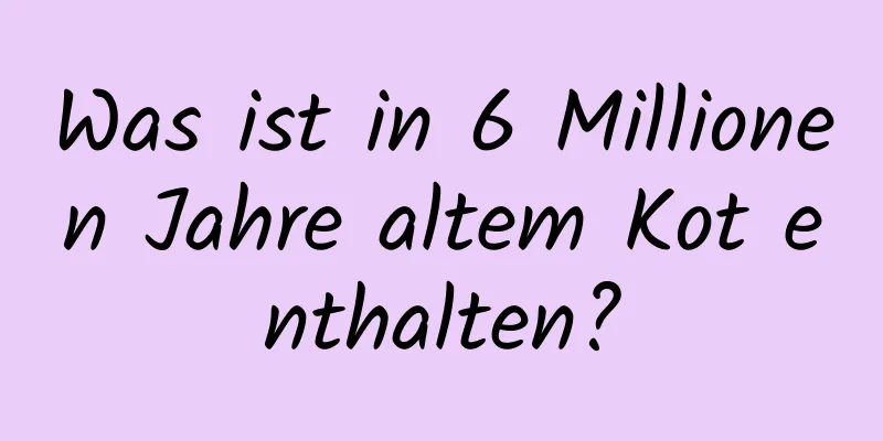 Was ist in 6 Millionen Jahre altem Kot enthalten?