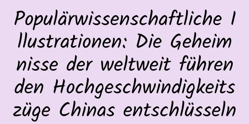 Populärwissenschaftliche Illustrationen: Die Geheimnisse der weltweit führenden Hochgeschwindigkeitszüge Chinas entschlüsseln