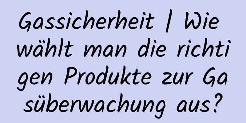 Gassicherheit | Wie wählt man die richtigen Produkte zur Gasüberwachung aus?