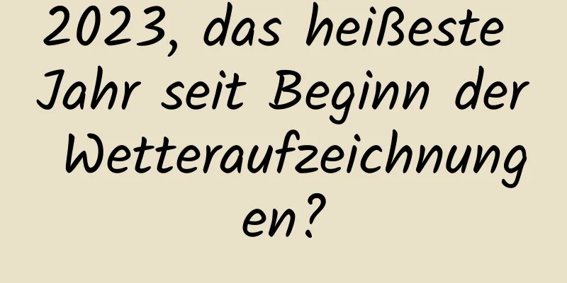 2023, das heißeste Jahr seit Beginn der Wetteraufzeichnungen?