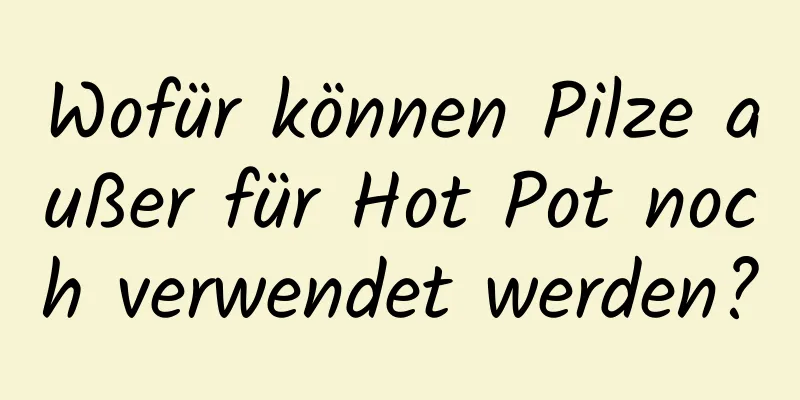 Wofür können Pilze außer für Hot Pot noch verwendet werden?