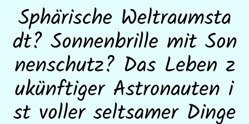 Sphärische Weltraumstadt? Sonnenbrille mit Sonnenschutz? Das Leben zukünftiger Astronauten ist voller seltsamer Dinge