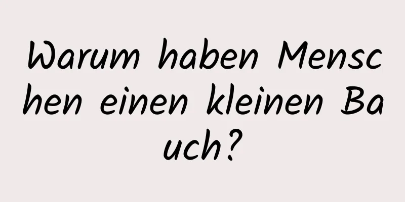 Warum haben Menschen einen kleinen Bauch?