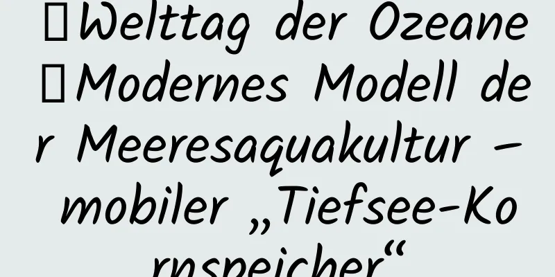 【Welttag der Ozeane】Modernes Modell der Meeresaquakultur – mobiler „Tiefsee-Kornspeicher“