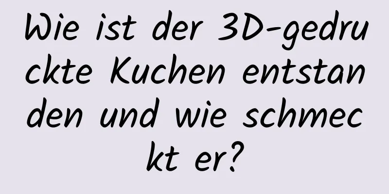Wie ist der 3D-gedruckte Kuchen entstanden und wie schmeckt er?