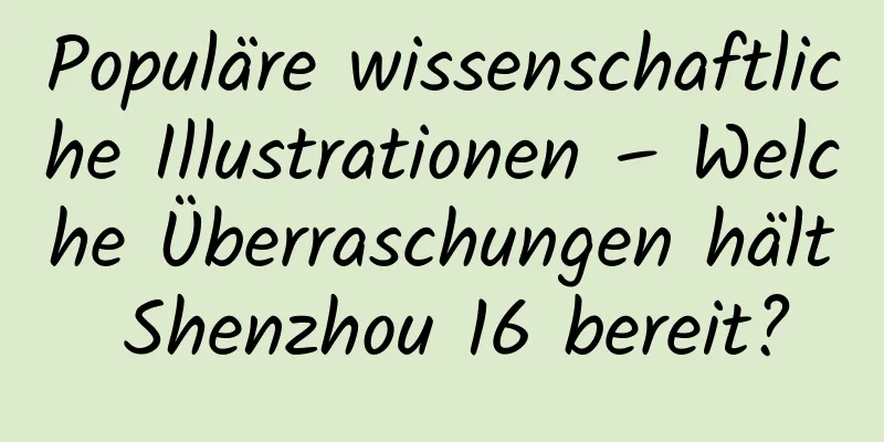 Populäre wissenschaftliche Illustrationen – Welche Überraschungen hält Shenzhou 16 bereit?
