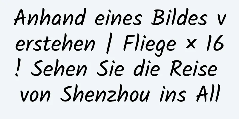 Anhand eines Bildes verstehen | Fliege × 16! Sehen Sie die Reise von Shenzhou ins All