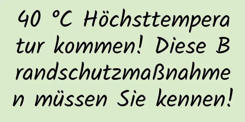40 °C Höchsttemperatur kommen! Diese Brandschutzmaßnahmen müssen Sie kennen!