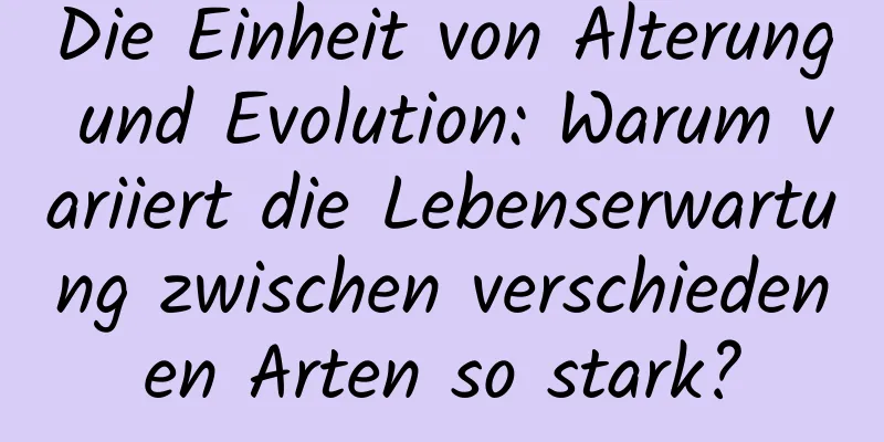 Die Einheit von Alterung und Evolution: Warum variiert die Lebenserwartung zwischen verschiedenen Arten so stark?