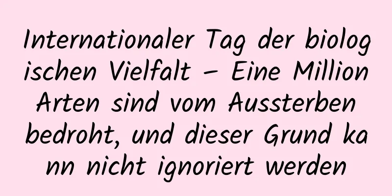 Internationaler Tag der biologischen Vielfalt – Eine Million Arten sind vom Aussterben bedroht, und dieser Grund kann nicht ignoriert werden