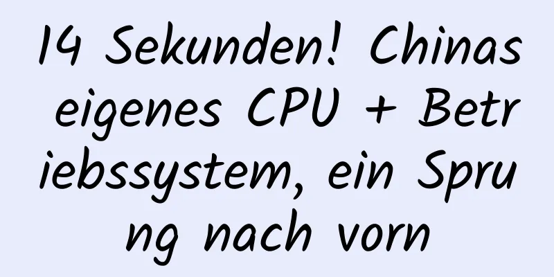 14 Sekunden! Chinas eigenes CPU + Betriebssystem, ein Sprung nach vorn