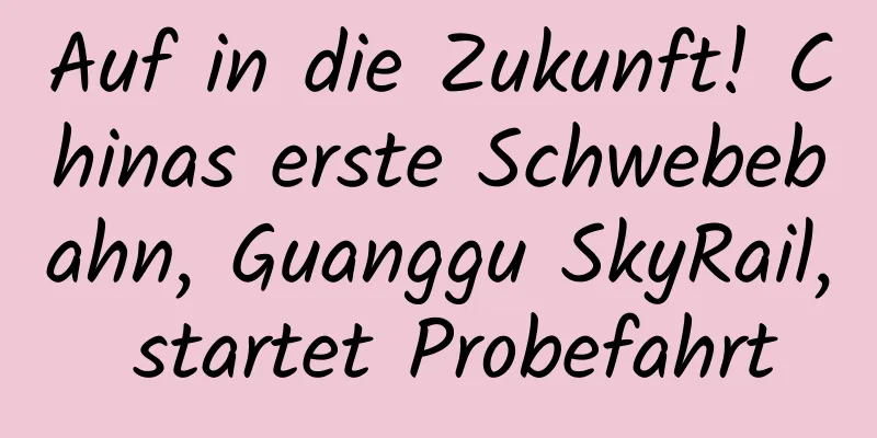 Auf in die Zukunft! Chinas erste Schwebebahn, Guanggu SkyRail, startet Probefahrt