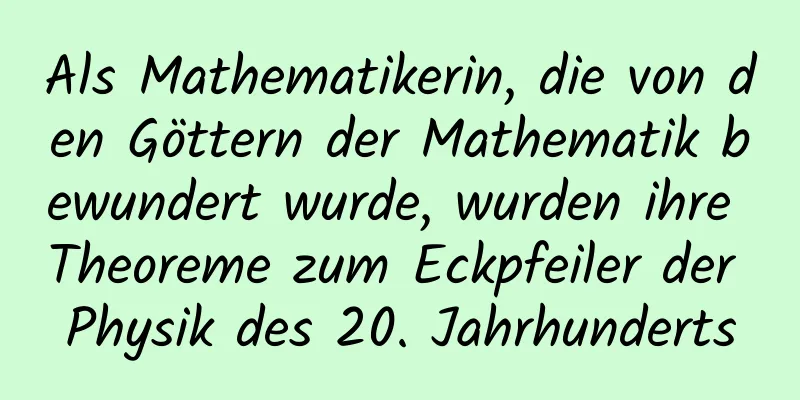 Als Mathematikerin, die von den Göttern der Mathematik bewundert wurde, wurden ihre Theoreme zum Eckpfeiler der Physik des 20. Jahrhunderts