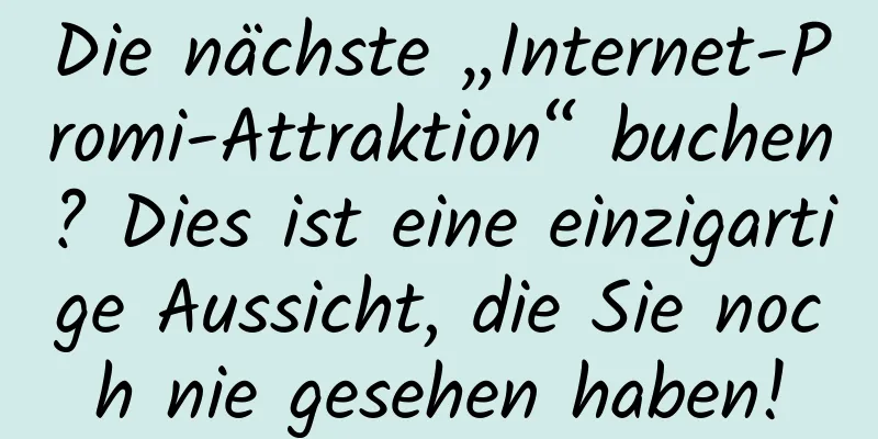 Die nächste „Internet-Promi-Attraktion“ buchen? Dies ist eine einzigartige Aussicht, die Sie noch nie gesehen haben!