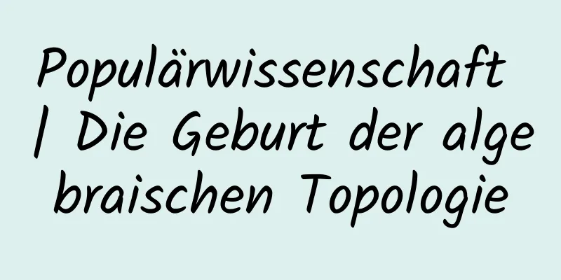 Populärwissenschaft | Die Geburt der algebraischen Topologie