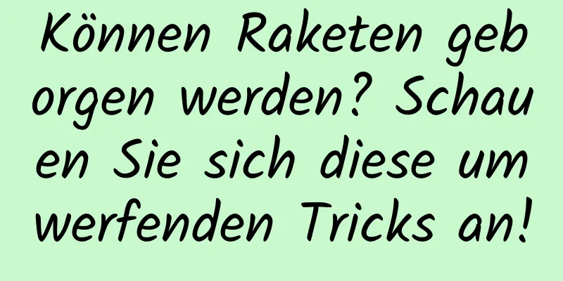 Können Raketen geborgen werden? Schauen Sie sich diese umwerfenden Tricks an!
