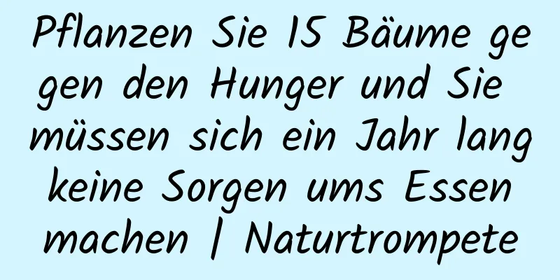 Pflanzen Sie 15 Bäume gegen den Hunger und Sie müssen sich ein Jahr lang keine Sorgen ums Essen machen | Naturtrompete