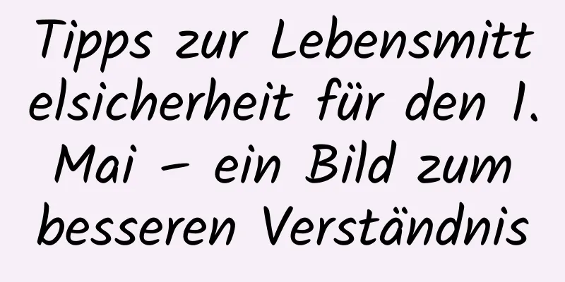 Tipps zur Lebensmittelsicherheit für den 1. Mai – ein Bild zum besseren Verständnis