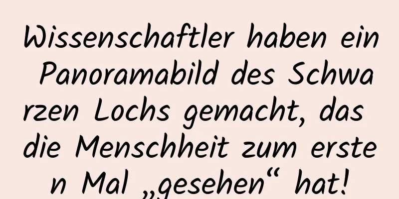 Wissenschaftler haben ein Panoramabild des Schwarzen Lochs gemacht, das die Menschheit zum ersten Mal „gesehen“ hat!