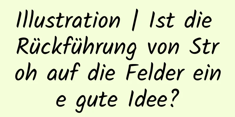 Illustration | Ist die Rückführung von Stroh auf die Felder eine gute Idee?