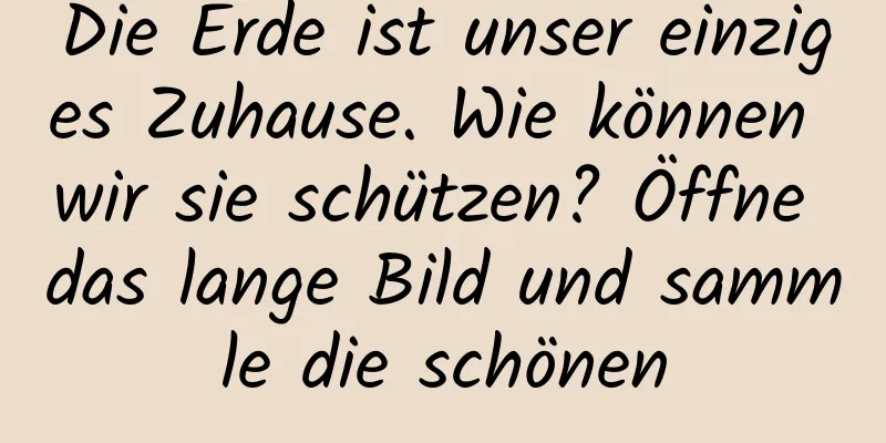 Die Erde ist unser einziges Zuhause. Wie können wir sie schützen? Öffne das lange Bild und sammle die schönen