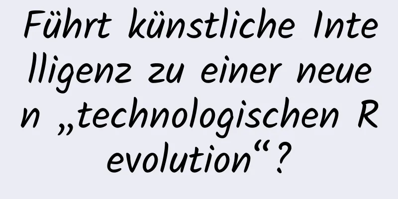 Führt künstliche Intelligenz zu einer neuen „technologischen Revolution“?