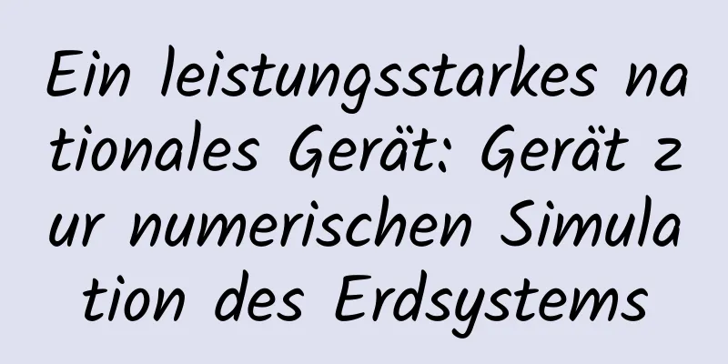 Ein leistungsstarkes nationales Gerät: Gerät zur numerischen Simulation des Erdsystems
